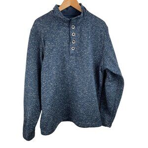Redhead Brand Co Sweater Henley Pullover Mens Size Large Blue Fleece Lined